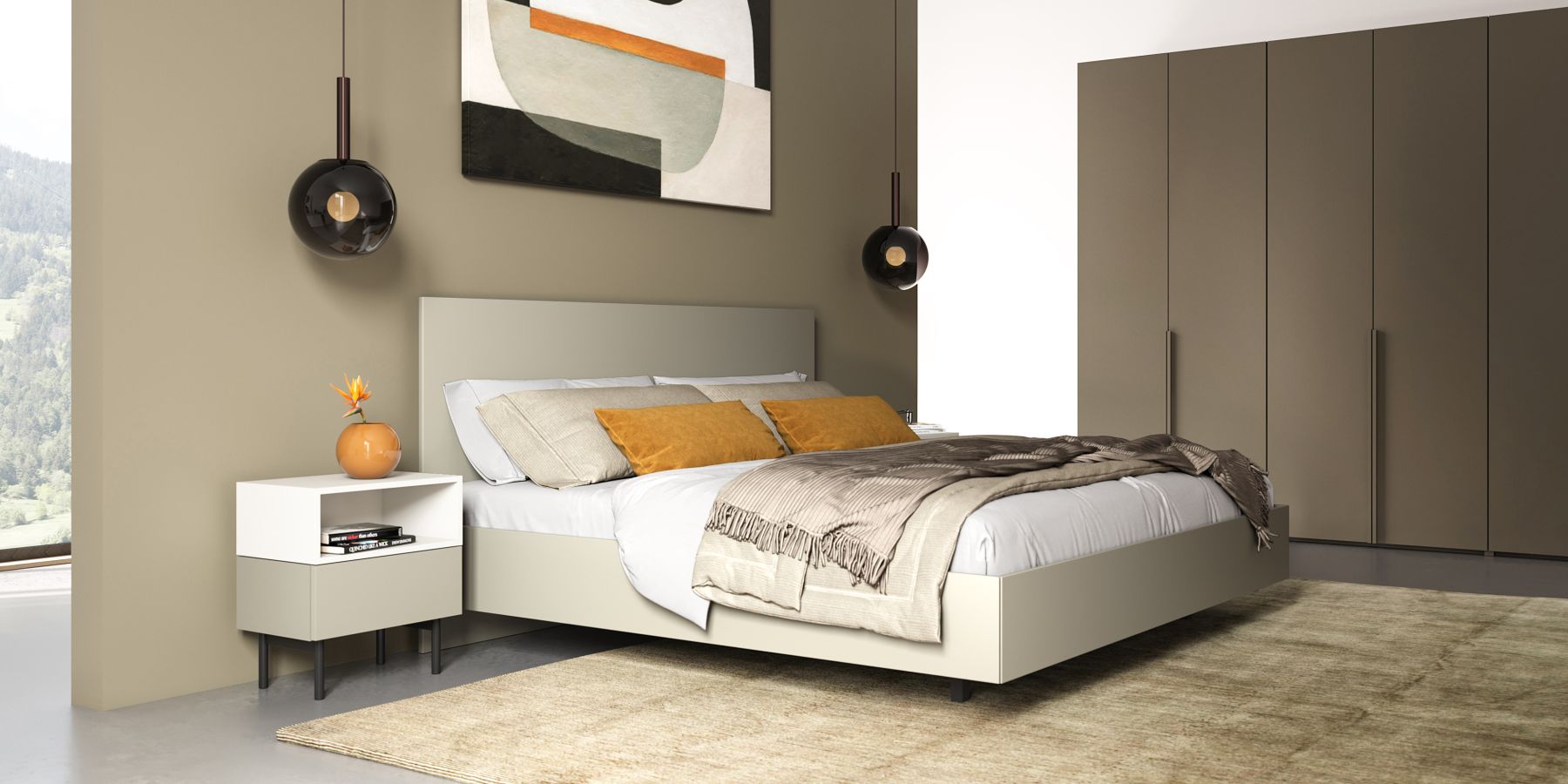 Schrank Intaro + Bett IZZY , Firma Interlübke.